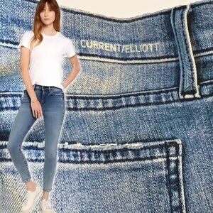 CURRENT/ELLIOTT Stiletto Ankle Crop Skinny Jeans Saturdaze Size 29 or 6